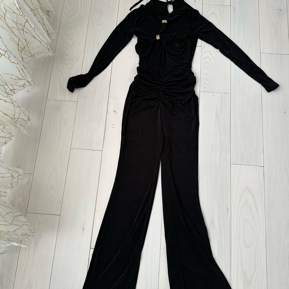 Chic Black Long Sleeve Jumpsuit